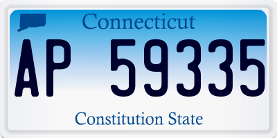 CT license plate AP59335