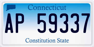CT license plate AP59337