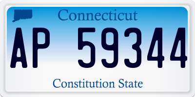 CT license plate AP59344