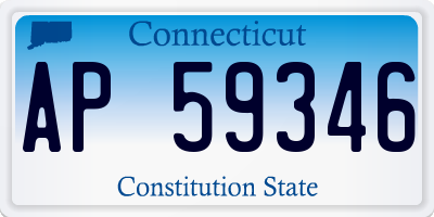 CT license plate AP59346