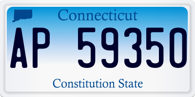 CT license plate AP59350