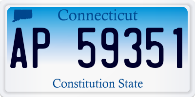 CT license plate AP59351