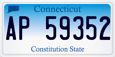 CT license plate AP59352