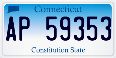 CT license plate AP59353