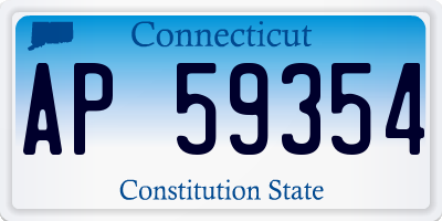 CT license plate AP59354