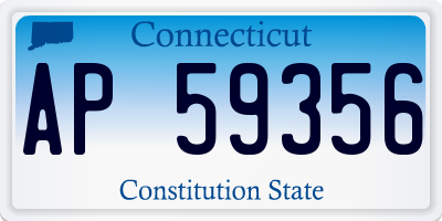 CT license plate AP59356