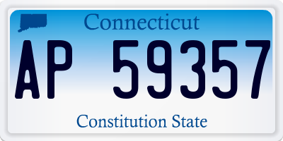 CT license plate AP59357
