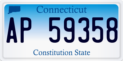 CT license plate AP59358