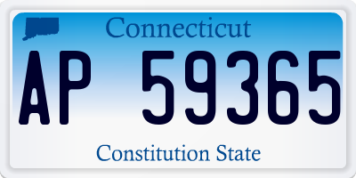 CT license plate AP59365