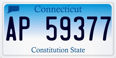CT license plate AP59377