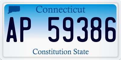 CT license plate AP59386