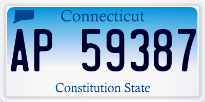 CT license plate AP59387