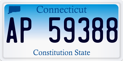 CT license plate AP59388
