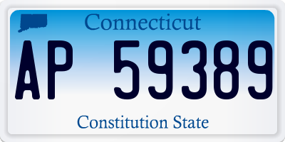 CT license plate AP59389