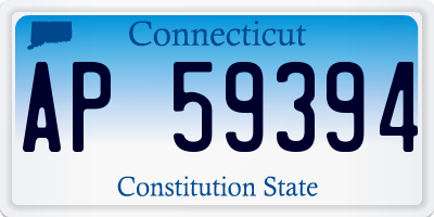 CT license plate AP59394