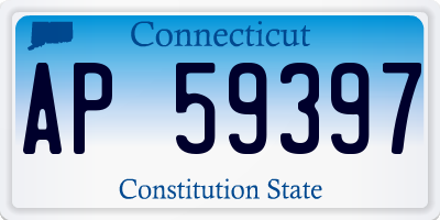 CT license plate AP59397
