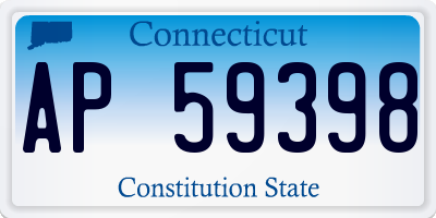 CT license plate AP59398