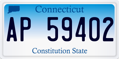 CT license plate AP59402