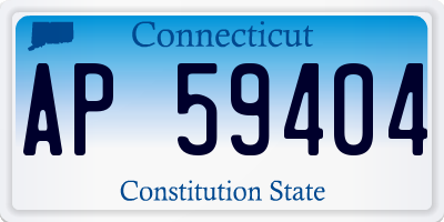 CT license plate AP59404