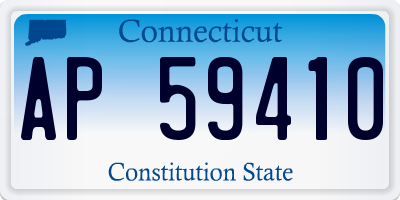 CT license plate AP59410
