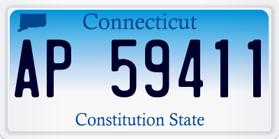 CT license plate AP59411