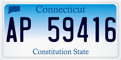 CT license plate AP59416