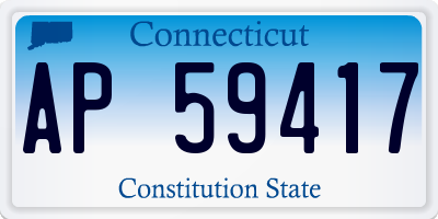 CT license plate AP59417