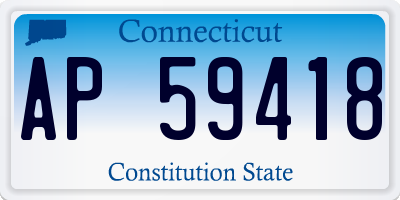 CT license plate AP59418