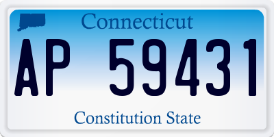 CT license plate AP59431