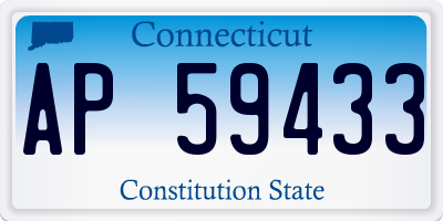 CT license plate AP59433