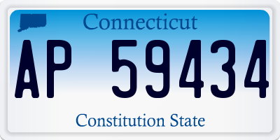 CT license plate AP59434