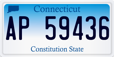 CT license plate AP59436