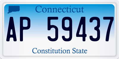 CT license plate AP59437