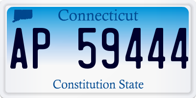 CT license plate AP59444