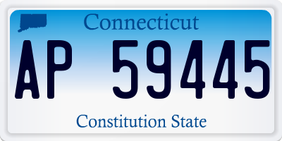 CT license plate AP59445