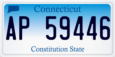 CT license plate AP59446