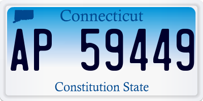 CT license plate AP59449