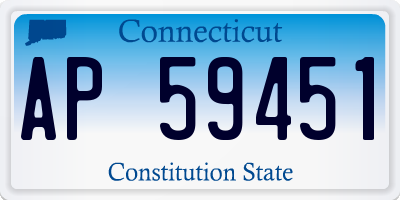 CT license plate AP59451