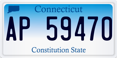 CT license plate AP59470