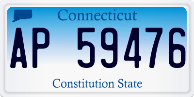 CT license plate AP59476