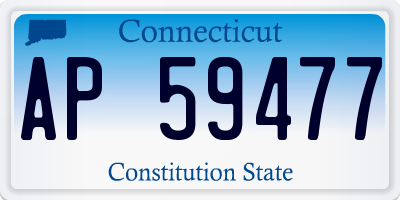 CT license plate AP59477