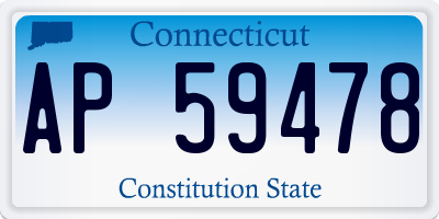 CT license plate AP59478