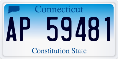 CT license plate AP59481
