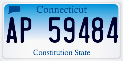 CT license plate AP59484