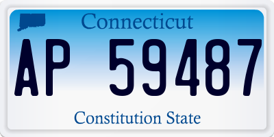 CT license plate AP59487