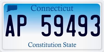 CT license plate AP59493