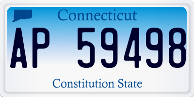 CT license plate AP59498