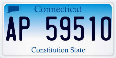CT license plate AP59510