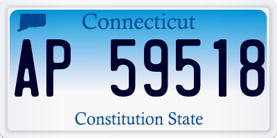 CT license plate AP59518