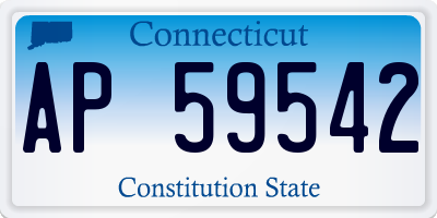 CT license plate AP59542